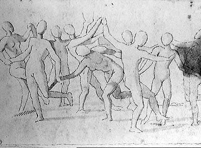 Studie voor een Bacchanalia door Nicolas Poussin